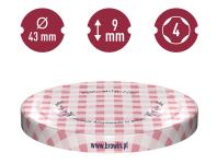 Zdjęcie: Zakrętka fi 43 kratka - 10 szt. 136105 BROWIN