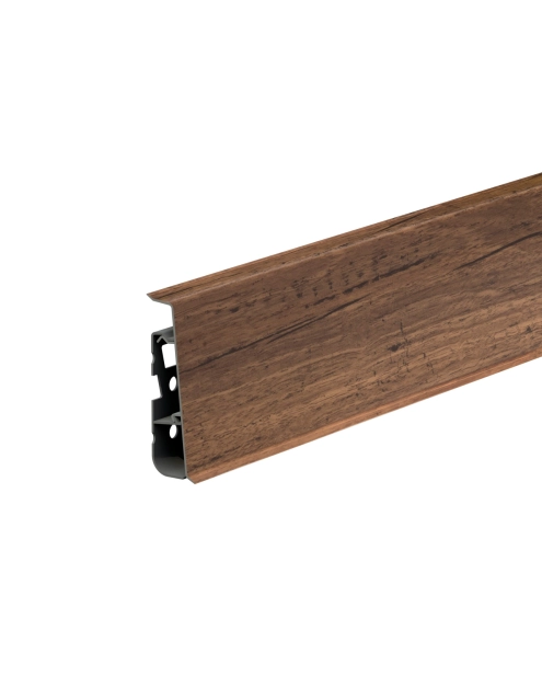 Zdjęcie: Listwa przypodłogowa PVC Hi Line Prestige 2,2x7,5 cm 2,50 m Orzech Blues Mat CEZAR