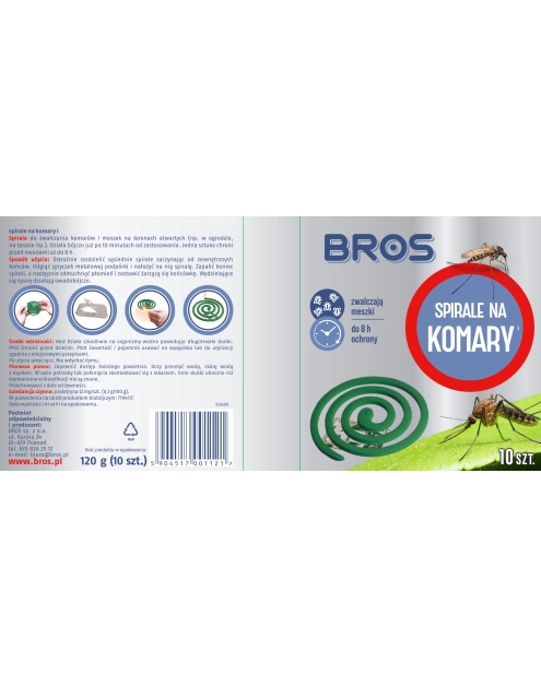 Zdjęcie: Spirala odstraszająca komary 10 szt. BROS