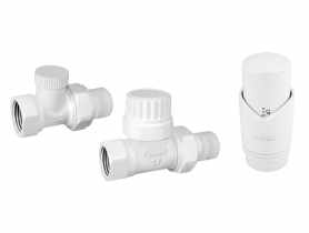 Zestaw termostatyczny prosty biały FERRO