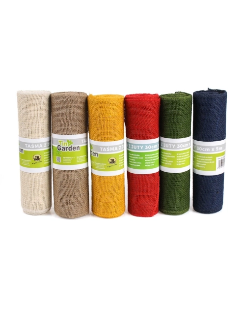 Zdjęcie: Taśma z juty 30 cm - 0,5 m dekoracyjna multikolor TIN TOURS