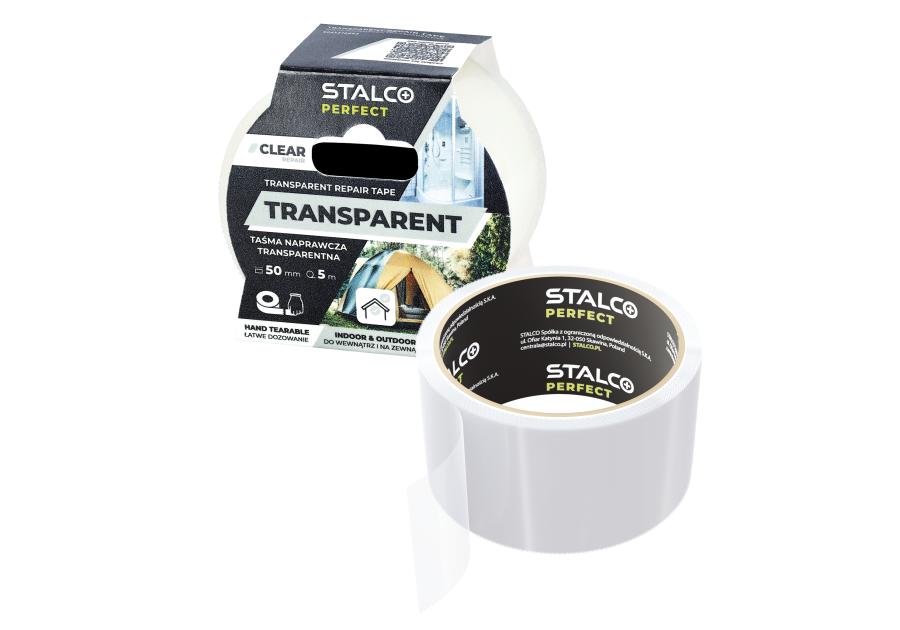 Zdjęcie: Taśma naprawcza transparentna 50 mm x 5 m STALCO PERFECT