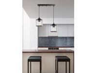 Zdjęcie: Lampa wisząca Glassia 2X40 W E27 czarny CANDELLUX
