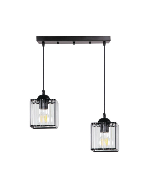 Zdjęcie: Lampa wisząca Glassia 2X40 W E27 czarny CANDELLUX