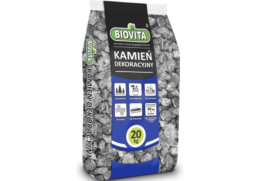 Zdjęcie: Grys Czarny Bazalt 15-22mm 20 Kg BIOVITA