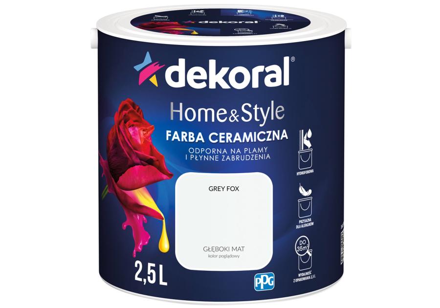 Zdjęcie: Farba ceramiczna Home&Style grey fox 2,5 L DEKORAL