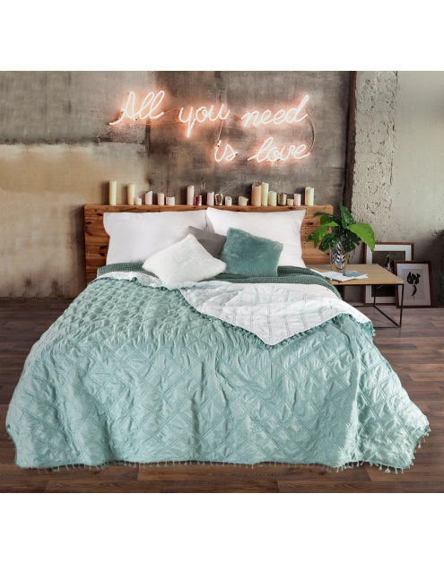 Zdjęcie: Narzuta Lelly 220x240 cm miętowa EUROFIRANY