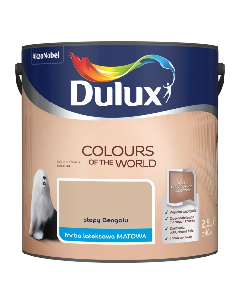 Zdjęcie: Farba do wnętrz Kolory Świata 2,5 L stepy bengalu DULUX