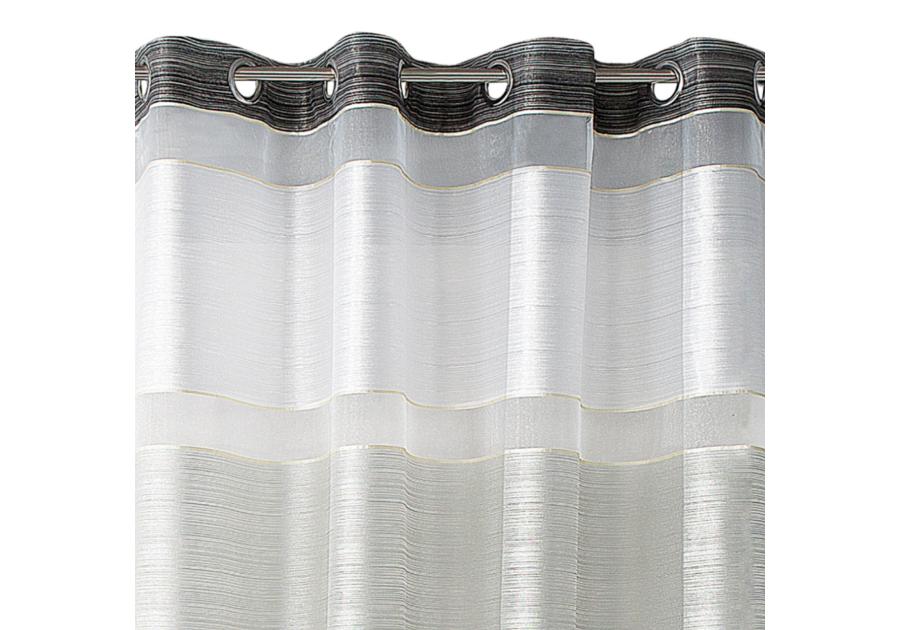 Zdjęcie: Zasłona Alice 140x250 cm biało-czarna na przelotkach EUROFIRANY