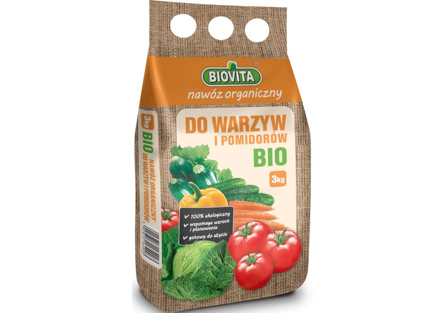 Zdjęcie: Nawóz organiczny do warzyw i pomidorów BIO granulat 3 kg BIOVITA