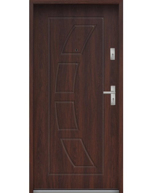 Zdjęcie: Drzwi wejściowe do mieszkań Bastion T-17 Orzech japoński 80 cm (NW) lewe ODR KR CENTER