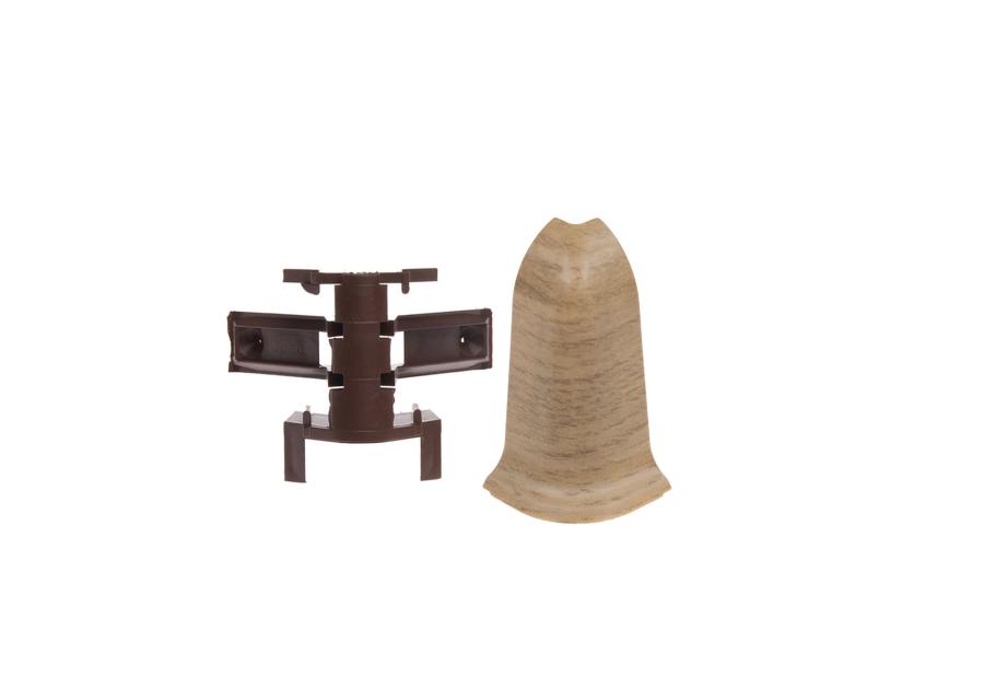 Zdjęcie: Zakończenia do listwy przypodłogowej Classic narożnik zewnętrzny 2 sztuki Dąb Klepka Mat CEZAR