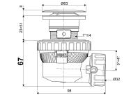 Zdjęcie: Syfon umywalkowy Nano Quick-Clac Black Mat WIRQUIN