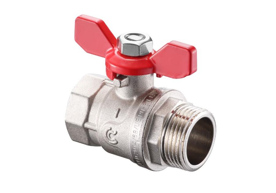 Zdjęcie: Zawór kulowy S30 W/Z 1" z motylkiem, PN30 pełen nikiel CALIDO