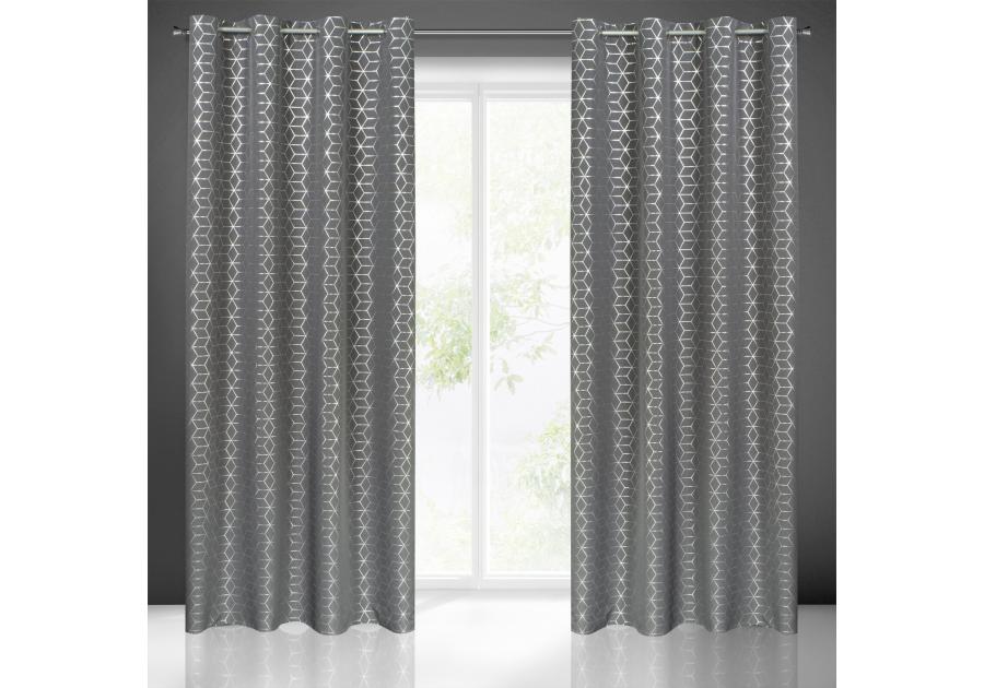 Zdjęcie: Zasłona gotowa Cube 140 x 250 cm grafitowy EUROFIRANY