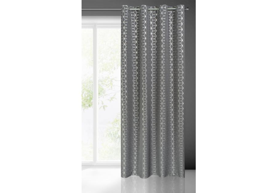 Zdjęcie: Zasłona gotowa Cube 140 x 250 cm grafitowy EUROFIRANY