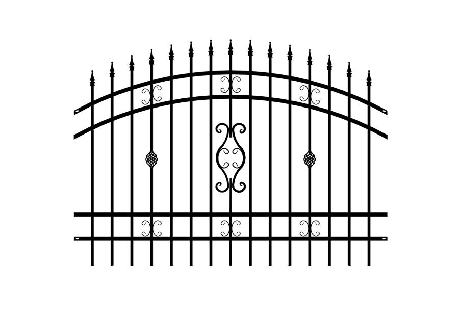 Zdjęcie: Przęsło Milena 2,00 m, 1,25-1,45 m, stal ocynk+RAL9005 POLBRAM