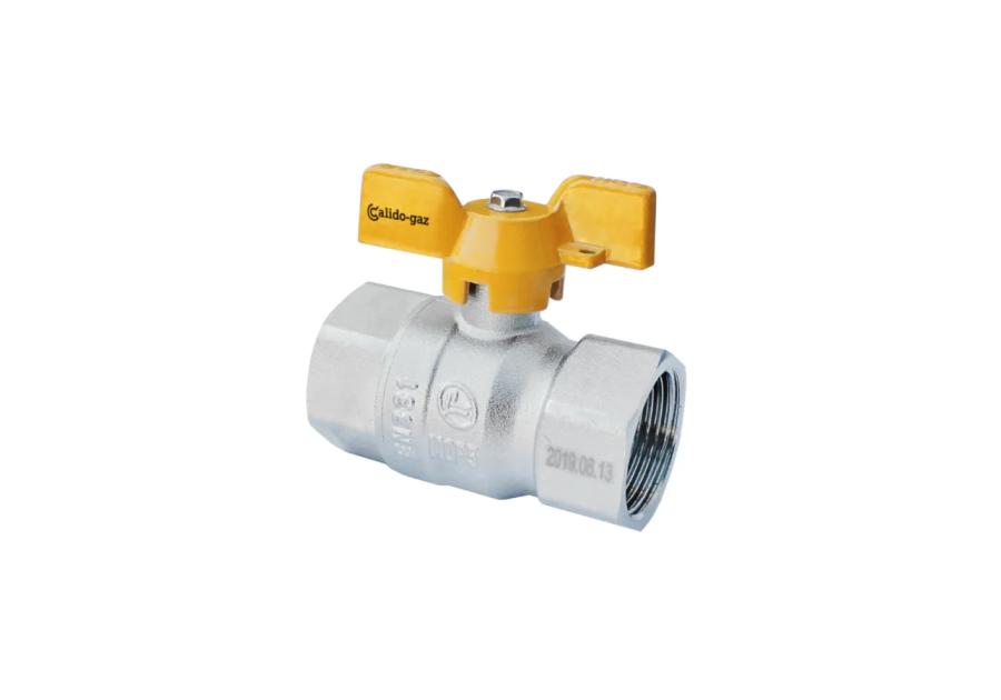 Zdjęcie: Zawór kulowy gazowy W/W, 1" z motylkiem CALIDO-GAZ