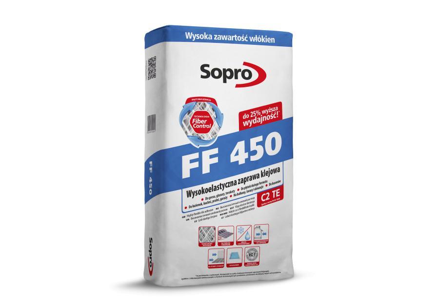 Zdjęcie: Zaprawa klejowa wysokoelastyczna FF 450 22,5 kg SOPRO