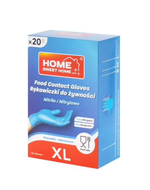 Zdjęcie: Rękawice nitrylowe Food Contact 20 sztuk, rozmiar XL HOME SWEET HOME