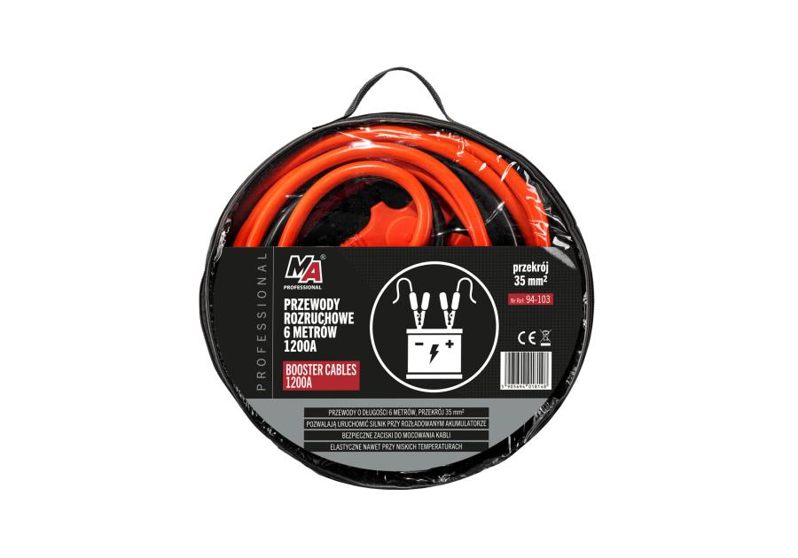 Zdjęcie: Przewody rozruchowe 1200 A - 6 m MA PROFESSIONAL