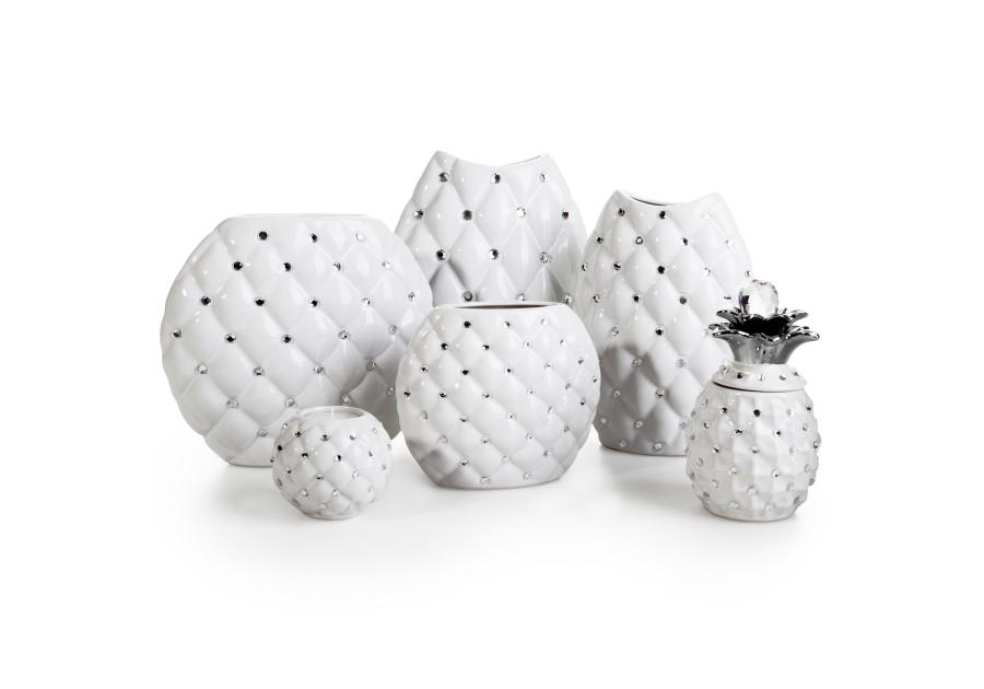 Zdjęcie: Wazon dekoracyjny Ava 17x10x24 cm biały EUROFIRANY