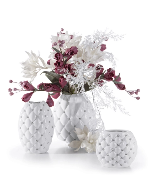 Zdjęcie: Wazon dekoracyjny Ava 17x10x24 cm biały EUROFIRANY
