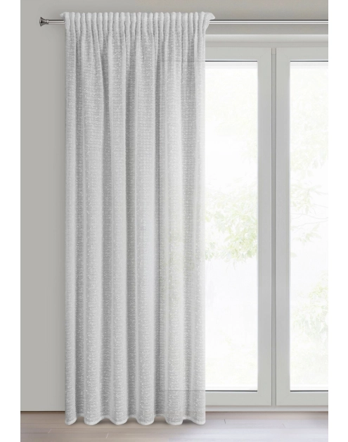 Zdjęcie: Zasłona gotowa Ofelia na taśmie 135 x 270 cm biały EUROFIRANY