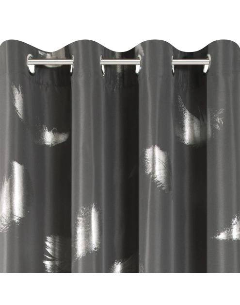 Zdjęcie: Zasłona Tessa 2, 140x250 cm granatowo-srebrna na przelotkach EUROFIRANY