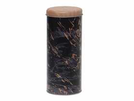 Puszka metalowa okragła ciemny marmur SK DESIGN