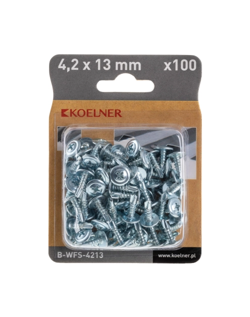 Zdjęcie: Wkręt do cienkich blach i drewna 4,2x13 mm 100 szt. KOELNER