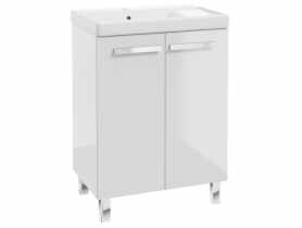 Zestaw szafka z umywalką Bonito 80 cm biały połysk DEFRA