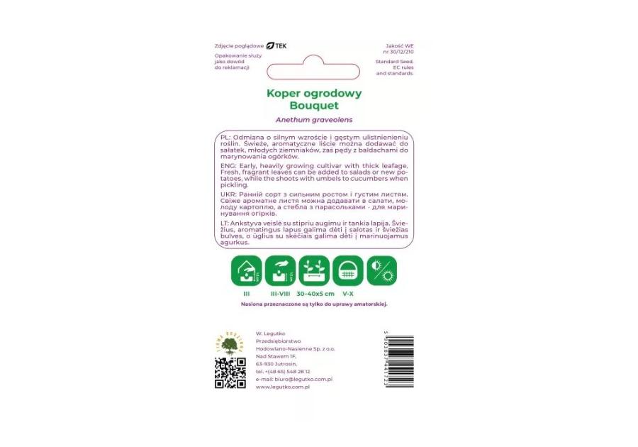 Zdjęcie: Koper Bouquet 5 g W.LEGUTKO