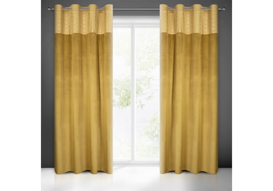 Zdjęcie: Zasłona gotowa Elen 140x250 cm miodowy EUROFIRANY