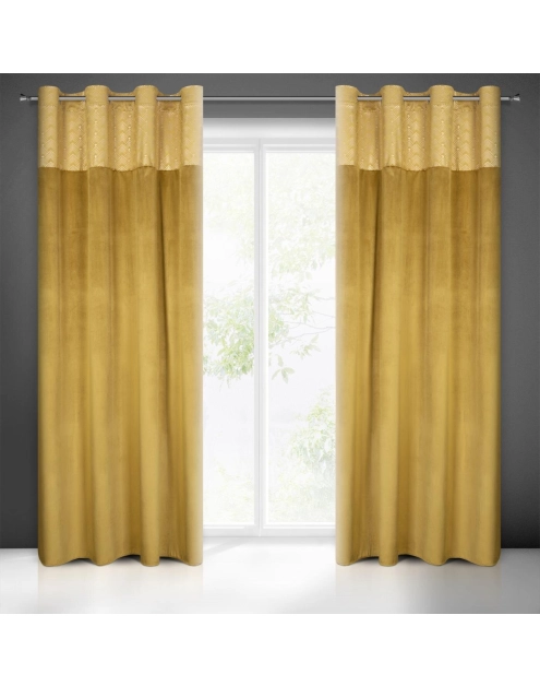 Zdjęcie: Zasłona gotowa Elen 140x250 cm miodowy EUROFIRANY