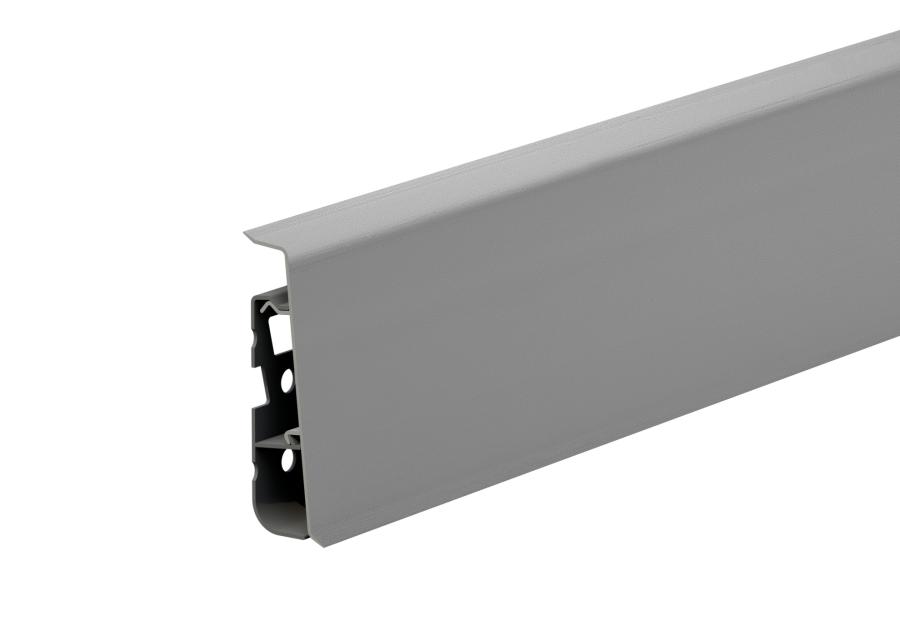 Zdjęcie: Listwa przypodłogowa PVC Hi Line Prestige 2,2x7,5 cm 2,50 m Szary Mat CEZAR