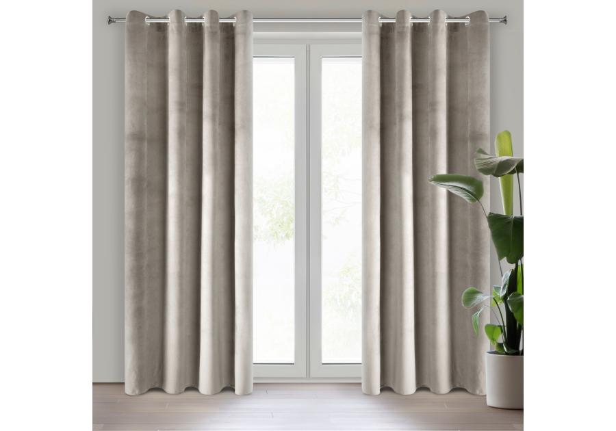 Zdjęcie: Zasłona gotowa Pierre 140x250 cm beżowy EUROFIRANY