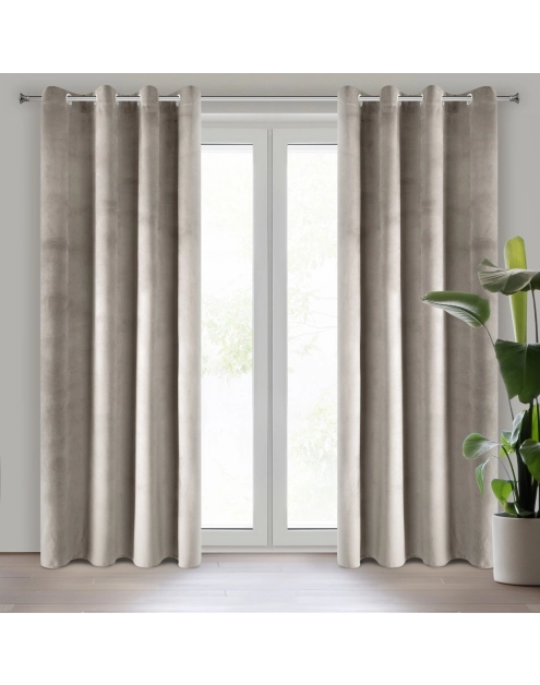 Zdjęcie: Zasłona gotowa Pierre 140x250 cm beżowy EUROFIRANY