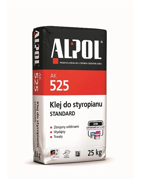 Zdjęcie: Klej do styropianu standard 25 kg AK525 ALPOL