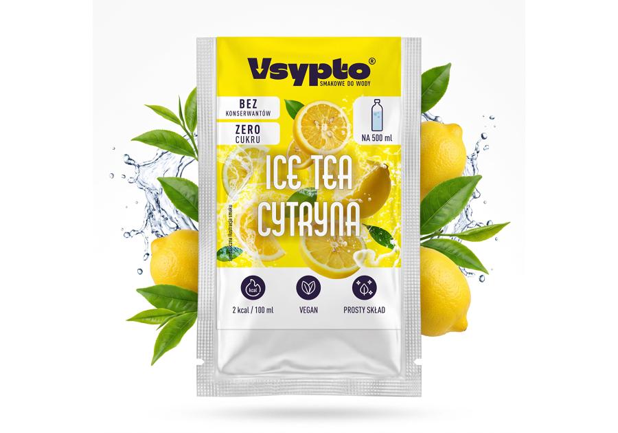 Zdjęcie: Napój w proszku do wody o smaku ice tea cytryna 3 g VSYPTO