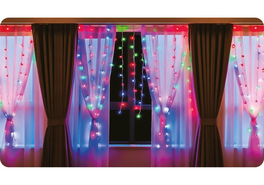 Zdjęcie: Kurtyna świąteczna LED 3x2 m RGB multikolor VOLTENO