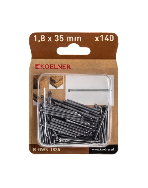 Zdjęcie: Gwoździe stolarskie 18x35 mm 140 sztuk KOELNER