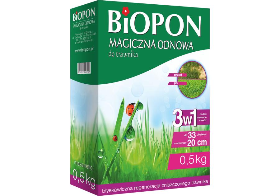 Zdjęcie: Preparat magiczna odnowa do trawnika 0,5 kg BIOPON