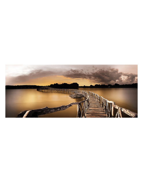 Zdjęcie: Obraz Canvas silver 60x150 cm gold jetty STYLER