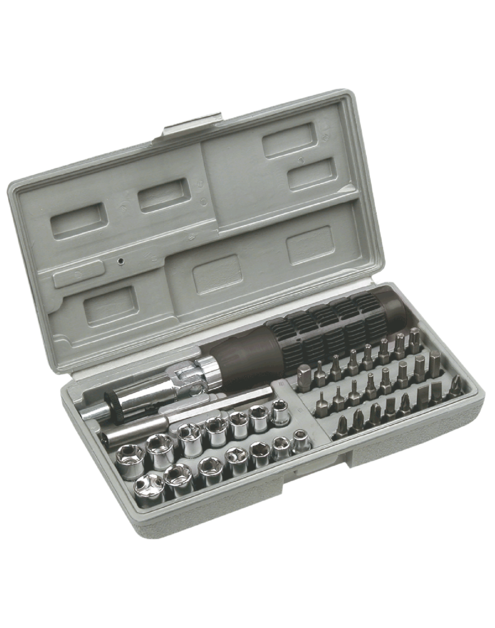 Zdjęcie: Końcówki wkrętakowe i nasadki z uchwytem, zestaw 40 sztuk TOP TOOLS