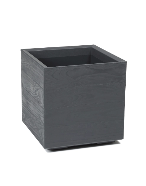 Zdjęcie: Kwietnik Karo 400x400x400 mm deska recycled, antracyt LAMELA