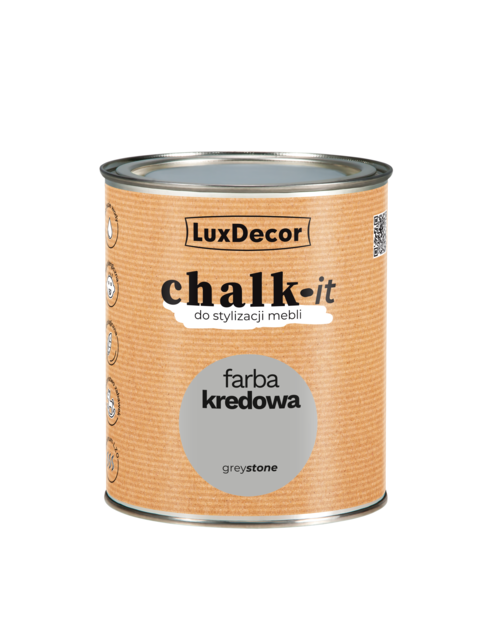 Zdjęcie: Farba kredowa Chalk-it Grey Stone 0,75 L LUXDECOR