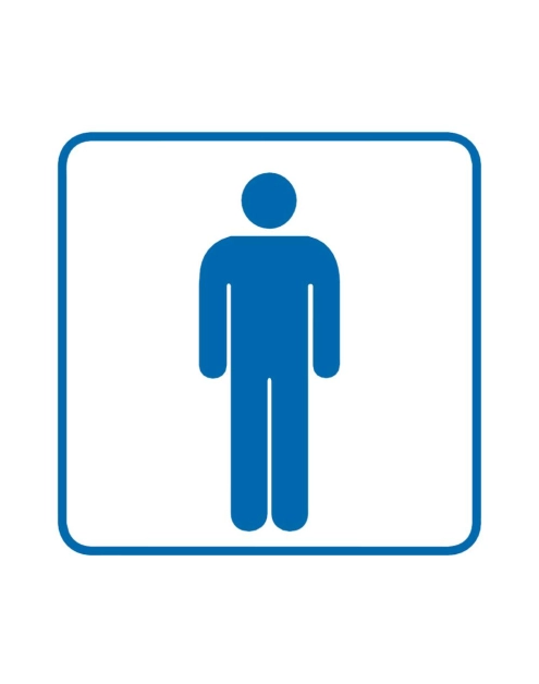 Zdjęcie: Oznaczenie "WC męskie" 14,8x14,8 cm folia METRO