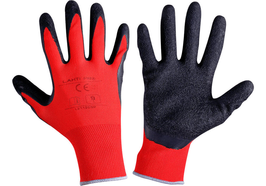 Zdjęcie: Rękawice lateks czarno-czerwone, 12 par, 11, CE,LAHTI PRO