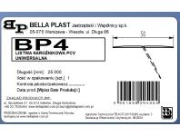 Zdjęcie: Kątownik PVC uniwersalny w rolce BP4 L25 m BELLA PLAST
